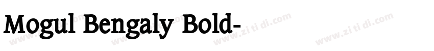 Mogul Bengaly Bold字体转换